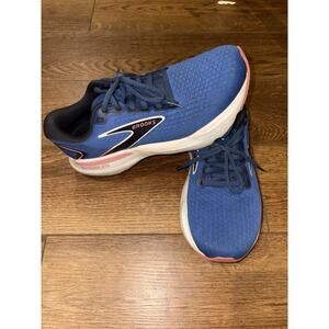 Brooks Glycerin GTS 21 Shoes Womens 9.5 W Blue Icy Pink Rose Daily Road Jog READ